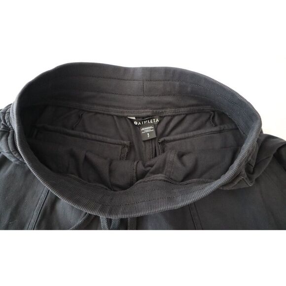 Athleta 798619-01 Women's Sz Small Black Farallon Cotton Blend Midi Shorts - Picture 3 of 10